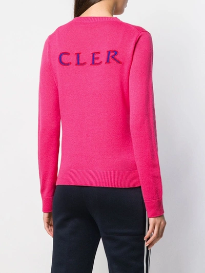 Shop Moncler Logo Sweater In Pink