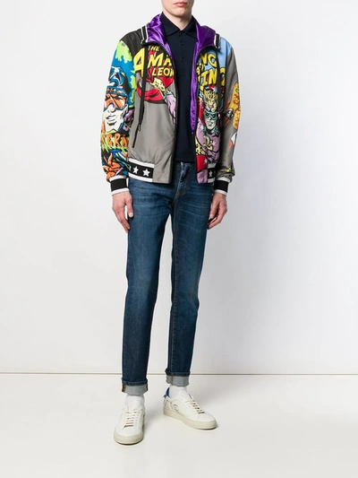 Dolce & Gabbana Men Logo Cotton Polo Shirt In Blue