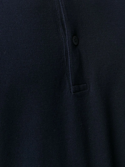 Shop Dolce & Gabbana Logo-tag Piqué Polo Shirt In Blue