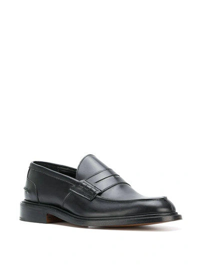 Shop Tricker's James Penny Loafers In Black