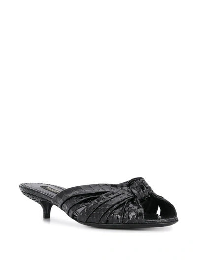 Shop Dolce & Gabbana Python-effect 30mm Mules In Black