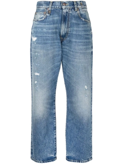 Shop R13 Boyfriend Mid-rise Straight Jeans In Blau