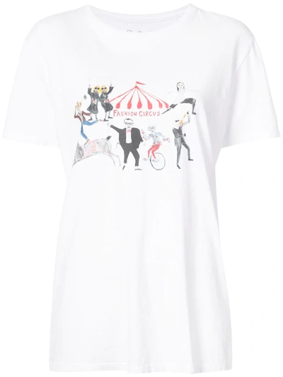 Shop Unfortunate Portrait Fashion Circus Print T-shirt In White