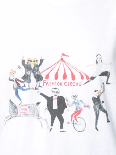 Shop Unfortunate Portrait Fashion Circus Print T-shirt In White