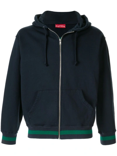 Supreme Old English Stripe Hoodie In Blue | ModeSens