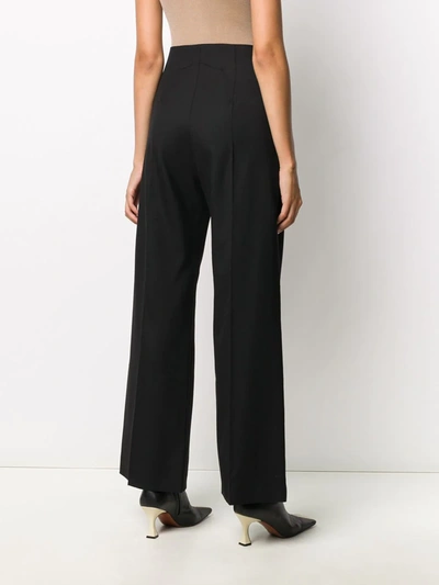 Shop Patou Iconic Wool Trousers In Black