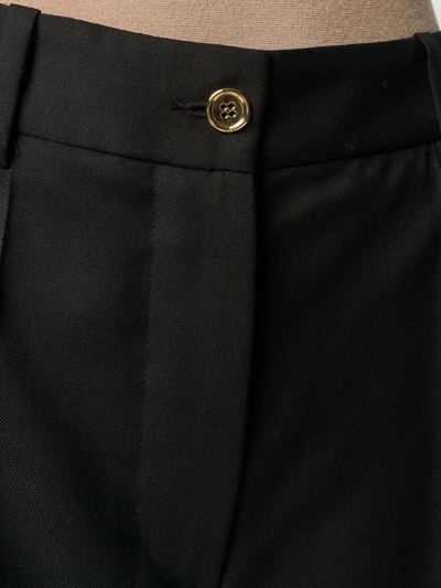 Patou Wide Leg High Waist Trousers With Belt Loops In Black