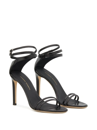 Shop Giuseppe Zanotti Catia Ankle Strap Sandals In Black