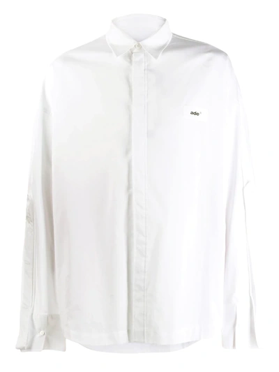 ADER ERROR CONTRAST PANEL SHIRT - 白色