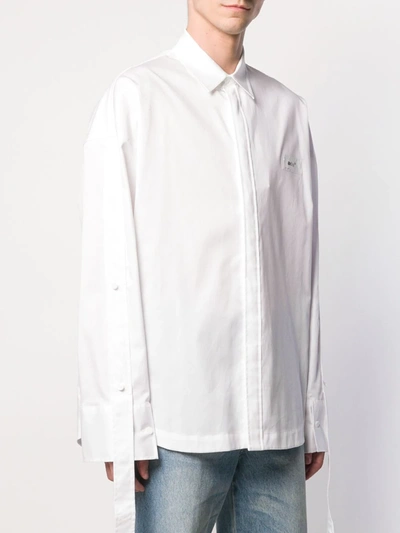 Shop Ader Error Contrast Panel Shirt In White