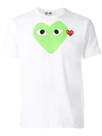Shop Comme Des Garçons Play Graphic Print T-shirt In White