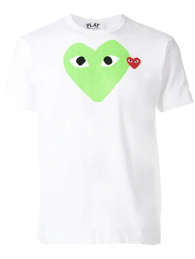 Comme Des Garçons Play Comme Des Garcons Play Heart Play T-shirt In White
