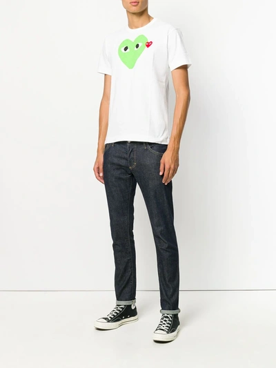 Comme Des Garçons Play Comme Des Garcons Play Heart Play T-shirt In White