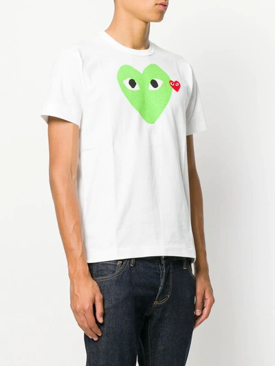 Shop Comme Des Garçons Play Graphic Print T-shirt In White