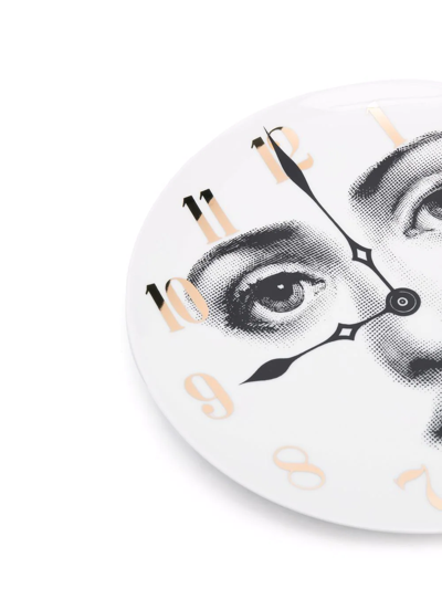 Shop Fornasetti Tema E Variazioni N.74 Clock-print Plate In White