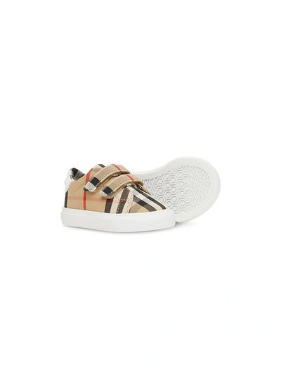 Shop Burberry Vintage Check Sneakers In Brown