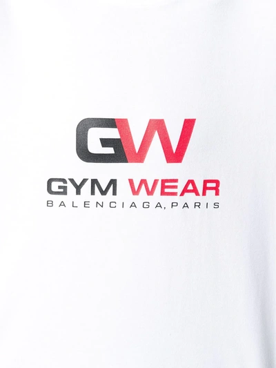 Shop Balenciaga Gym Wear Large Fit T-shirt In White