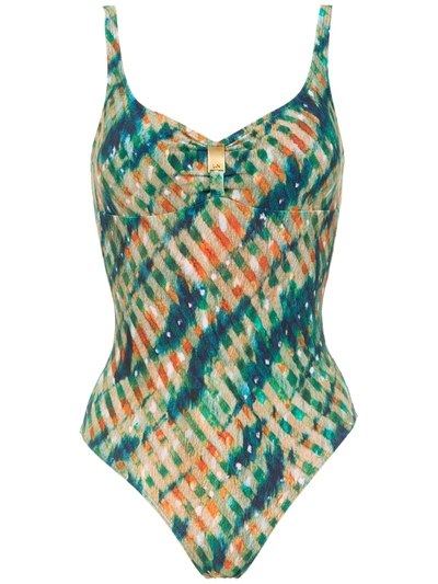 Shop Lygia & Nanny Roberta Swimsuit In Multicolour