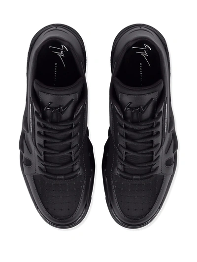 Shop Giuseppe Zanotti Side Logo Patch Sneakers In Black