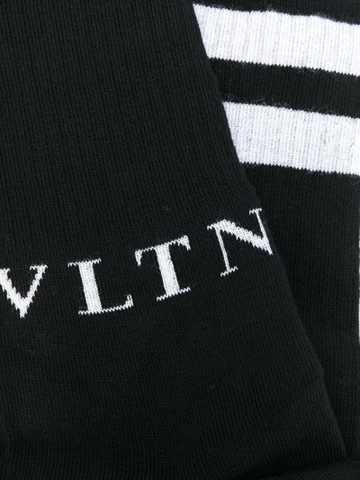 Shop Valentino Vltn Socks In Black