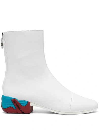 Shop Raf Simons Solaris-2 35mm Ankle Boots In White