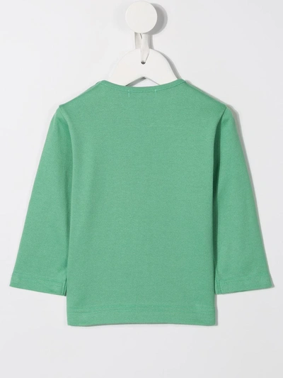 Shop Familiar Printed Long-sleeved T-shirt In Green