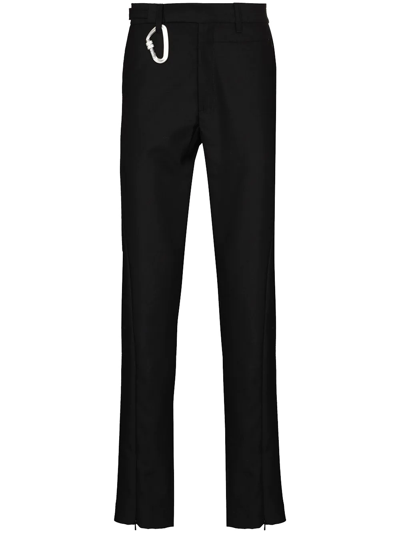 Shop Heliot Emil Carabinel Wool Tailored Trousers In Black