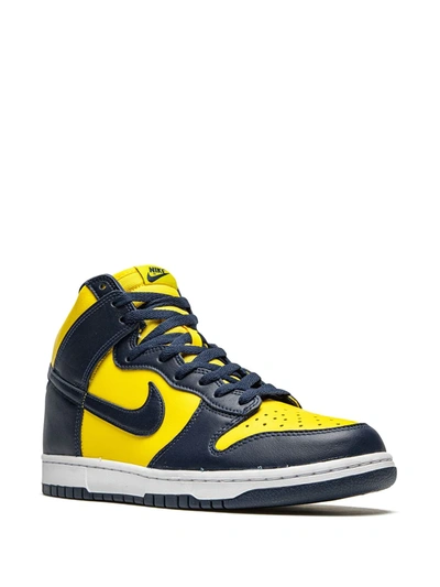 Shop Nike Dunk High Sp "michigan" Sneakers In Yellow