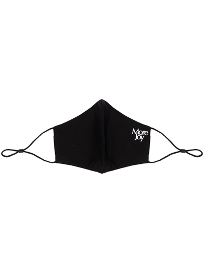 Shop More Joy Logo Print Face Mask In Black