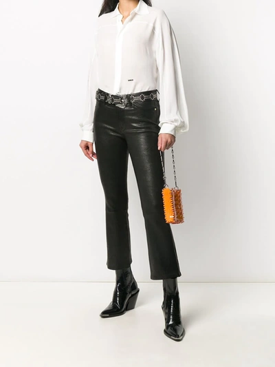 Dsquared2 Shirt In Silk With Wide Sleeves In White