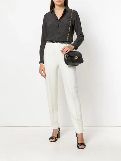 Pre-owned Moschino Vintage High Waist Tailored Trousers In Neutrals