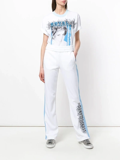 Shop Off-white Stripe Detail Track Pants In White