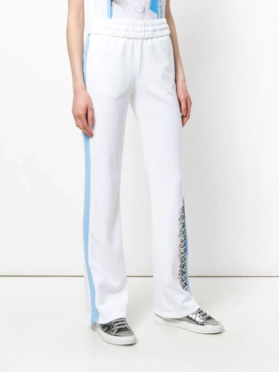 Shop Off-white Stripe Detail Track Pants In White