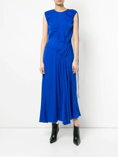 Shop Ellery Oblivion Asymmetrical Dress In Blue