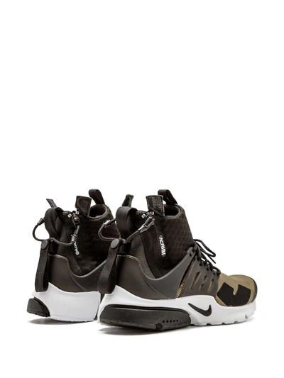 Shop Nike X Acronym Air Presto Mid "medium Olive" Sneakers In Black