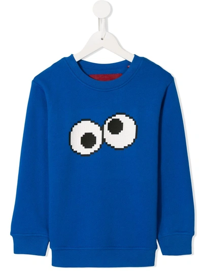 Mostly Heard Rarely Seen 8-bit Cookie Cookie Print Sweatshirt In Blue