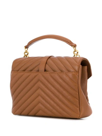 Shop Saint Laurent Medium College Shoulder Bag In Brown
