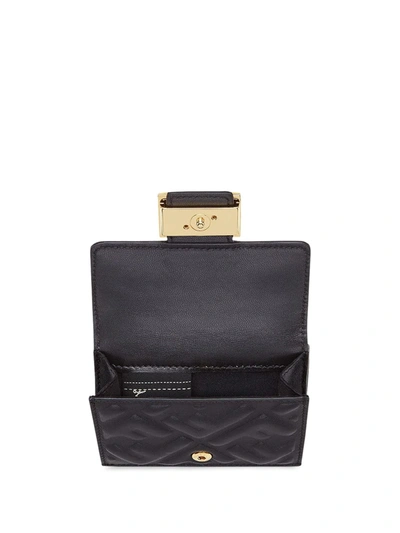 Shop Fendi Monogram Pattern Wallet In Black