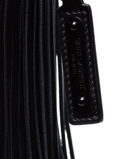 Shop Saint Laurent Quilted Leather Cross Body Bag In Black