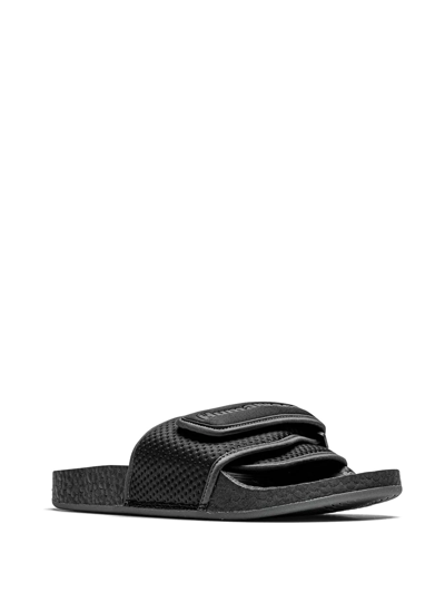 Shop Adidas Originals By Pharrell Williams X Pharrell Williams Chancletas Hu Slides In Black