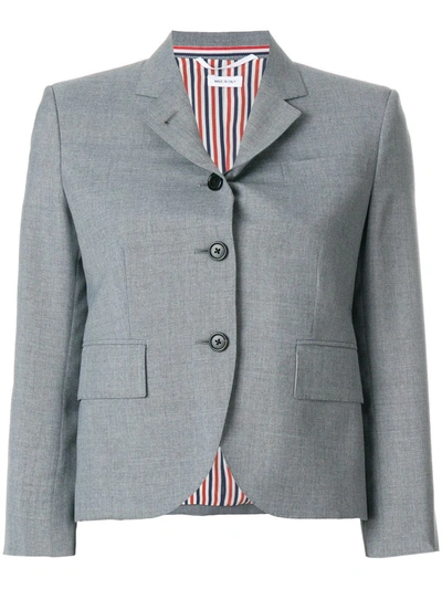 Shop Thom Browne Classic Single Breasted Sport Coat In School Uniform Plain Weave In Grey