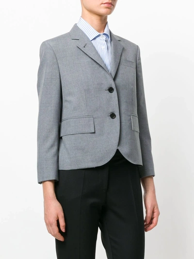 Shop Thom Browne Classic Single Breasted Sport Coat In School Uniform Plain Weave In Grey