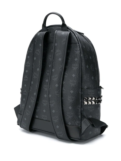 Mcm Large Stark Studded Backpack In Black