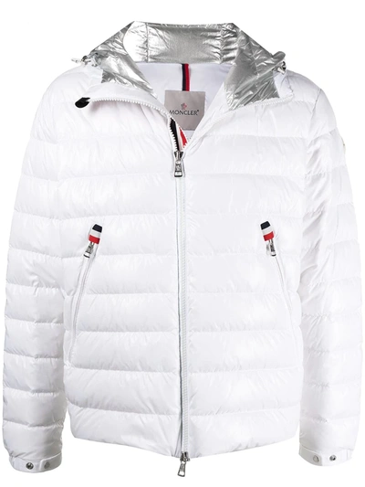 Shop Moncler Hooded Padded Down Jacket In White