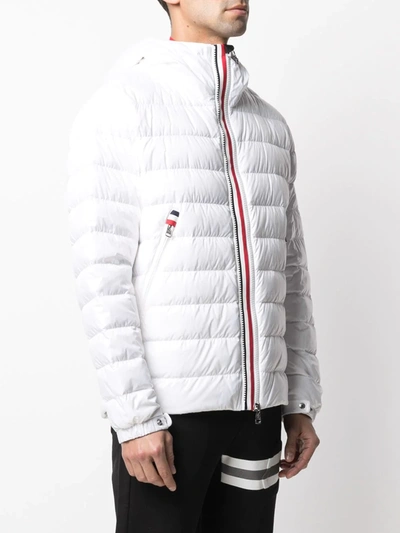 Shop Moncler Hooded Padded Down Jacket In White
