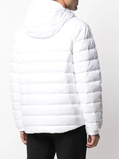 Shop Moncler Hooded Padded Down Jacket In White