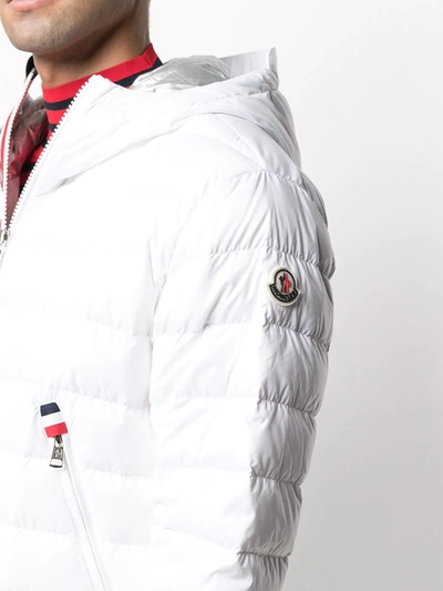 Shop Moncler Hooded Padded Down Jacket In White