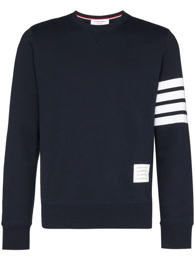 Thom Browne Navy 4-bar Classic Sweatshirt In Blue | ModeSens