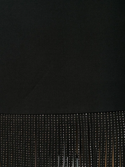 Shop Philosophy Di Lorenzo Serafini Fringed Hem Dress In Black