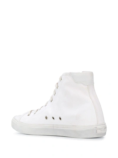 Shop Saint Laurent Malibu High-top Sneakers In White